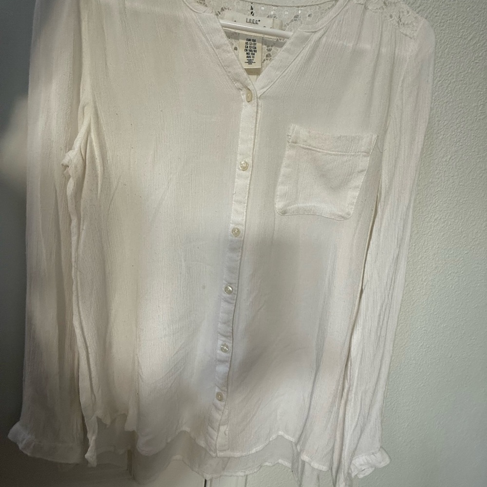 White Button-Up Blouse